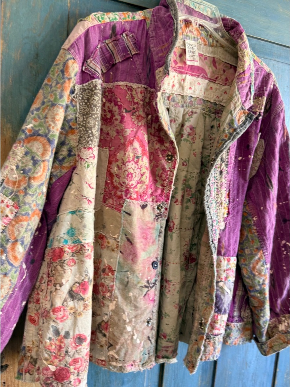 Magnolia Pearl Rare Reversible Patchwork
Baishan Overshirt Jacket Violet Gueliz - Picture 2 of 14